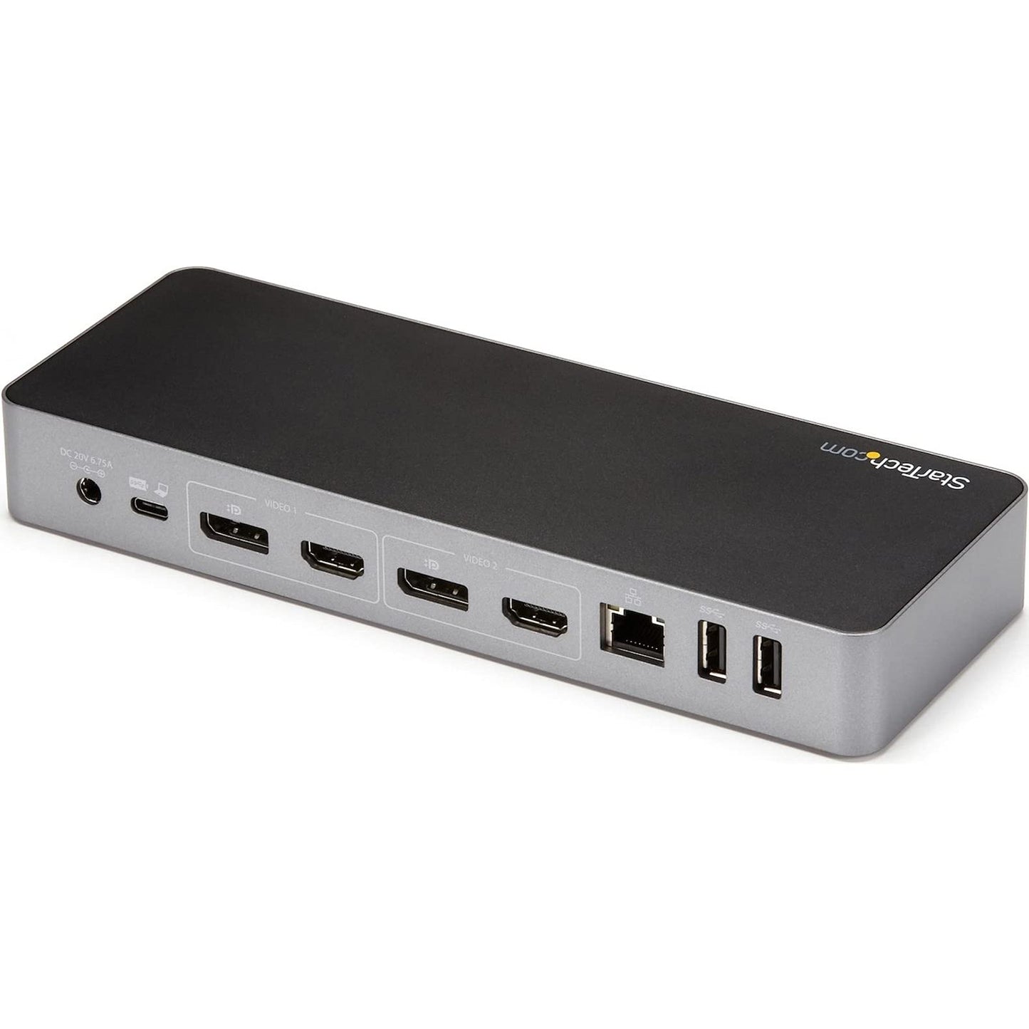 StarTech.com USB-C Triple Monitor Docking Station for MacBook Pro / Air M1 M2 M3 M4 & Windows, Universal 4K HDMI DP Dock, Thunderbolt Compatible, 100W Laptop Charging - TAA, Black, Silver