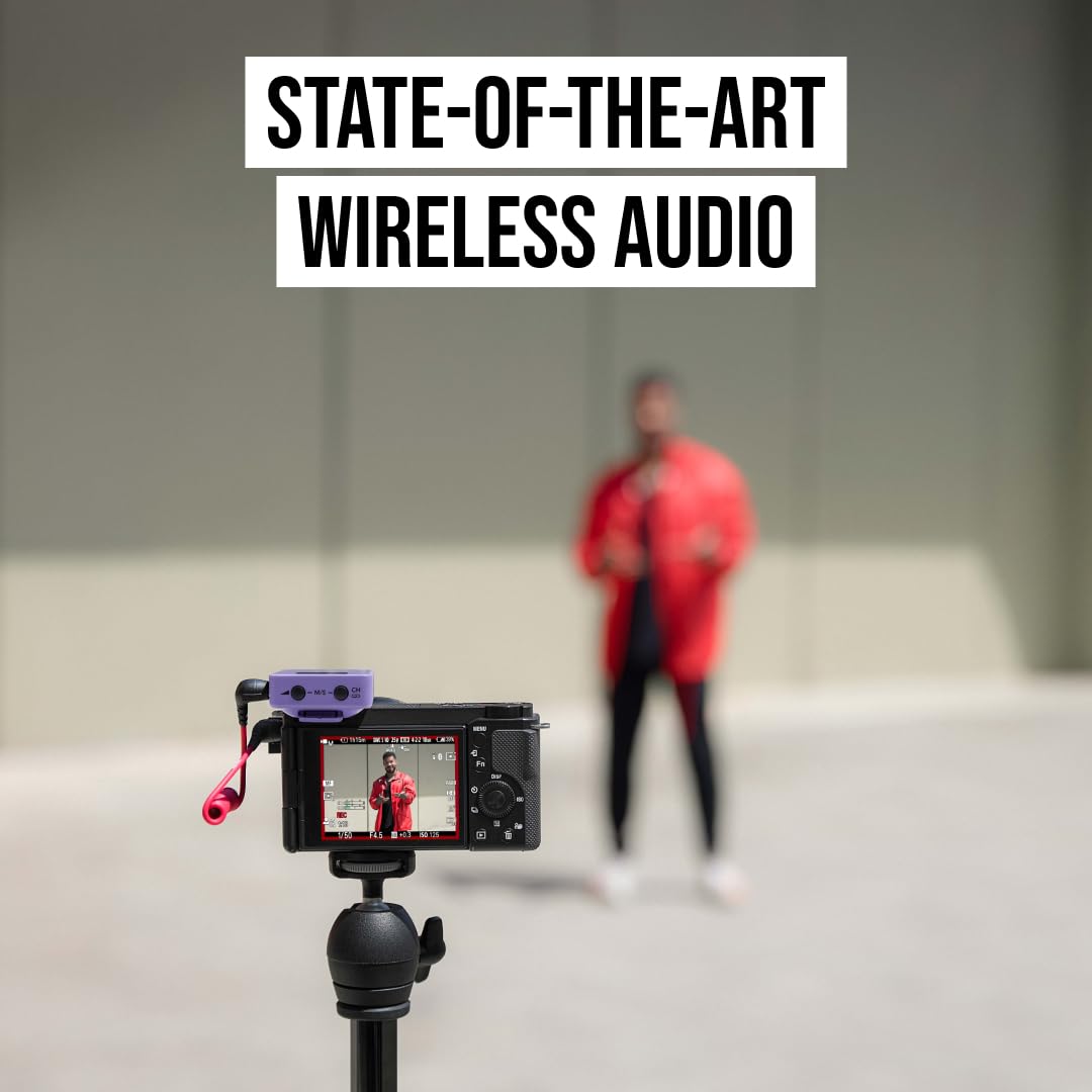 RØDE Wireless GO II Ultra-compact Dual-channel Wireless Microphone System with Built-in Microphones, On-board Recording and 200m Range for Filmmaking, Interviews and Content Creation