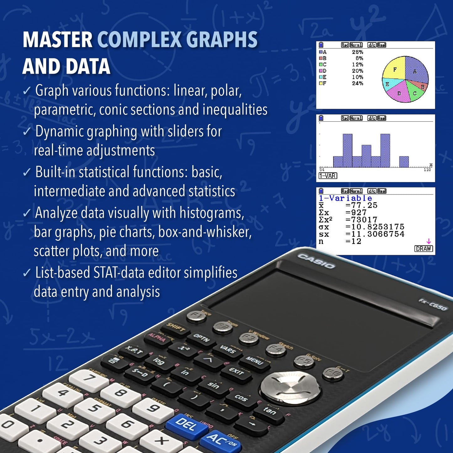 CASIO PRIZM FX-CG50 Color Graphing Calculator