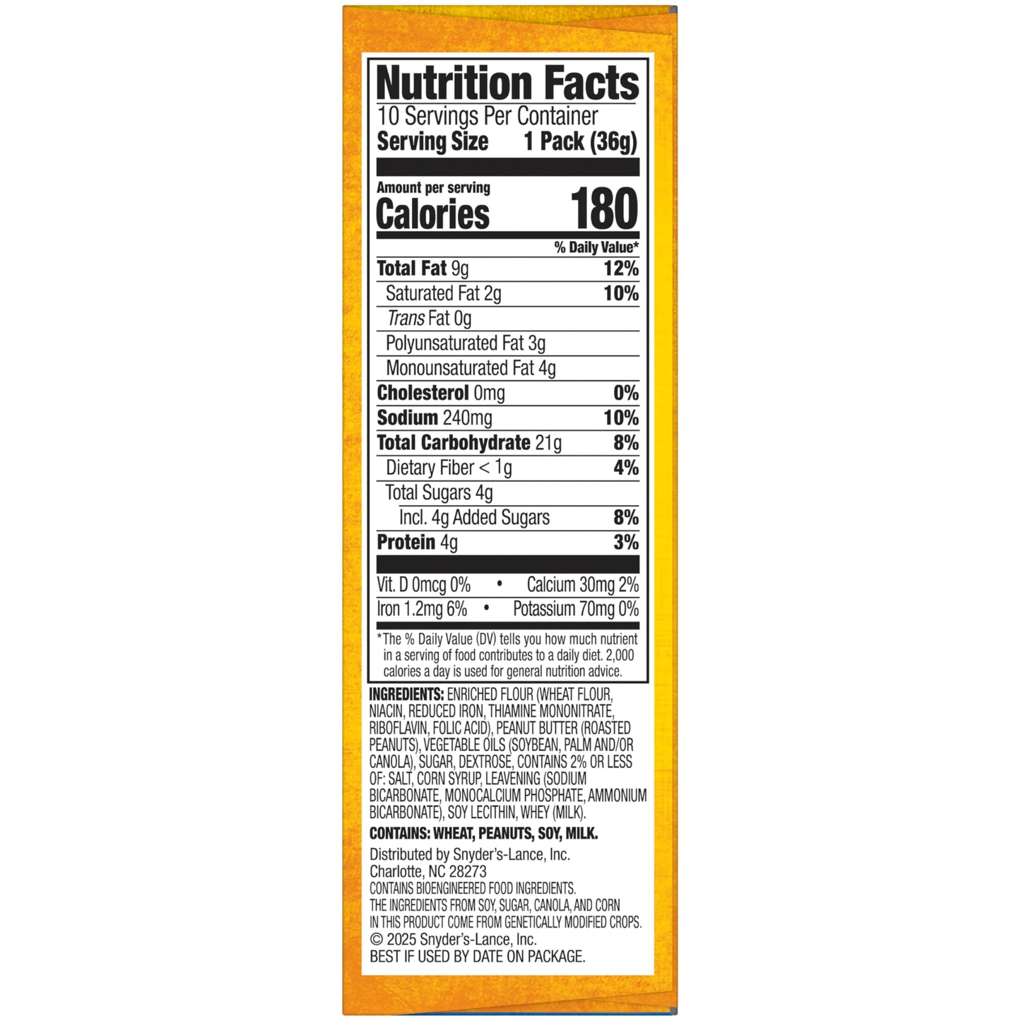 Lance Sandwich Crackers, Variety Pack, 3 Flavors, 20 Individually Wrapped Packs, 6 Sandwiches Each