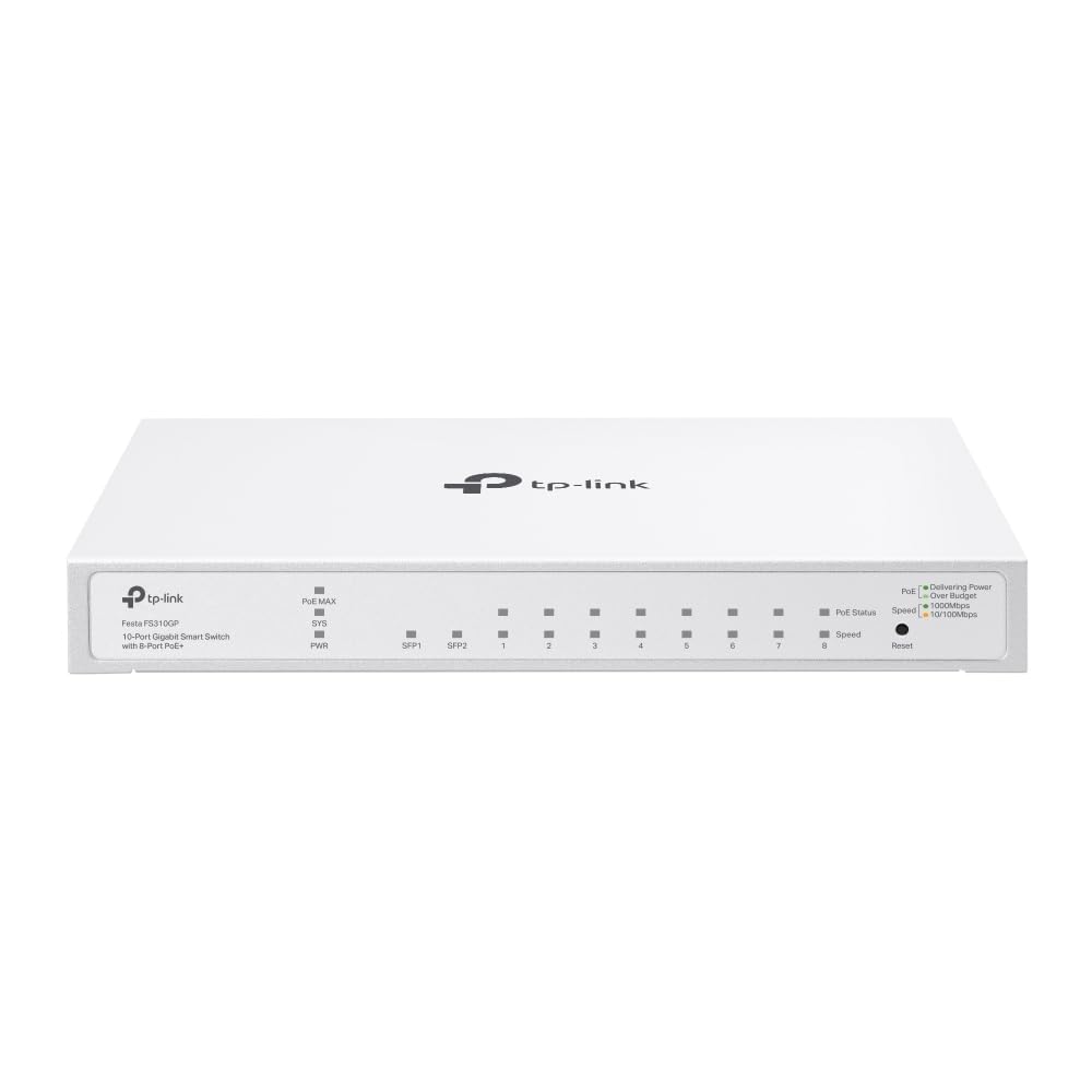TP-Link TL-SG108S 8 Port Gigabit Ethernet Switch | Desktop/Wall-Mount | Plug & Play | Fanless | Sturdy Metal | 3 Year Manufacturer Warranty | 802.1p/DSCP QoS & IGMP Snooping | Compact Design