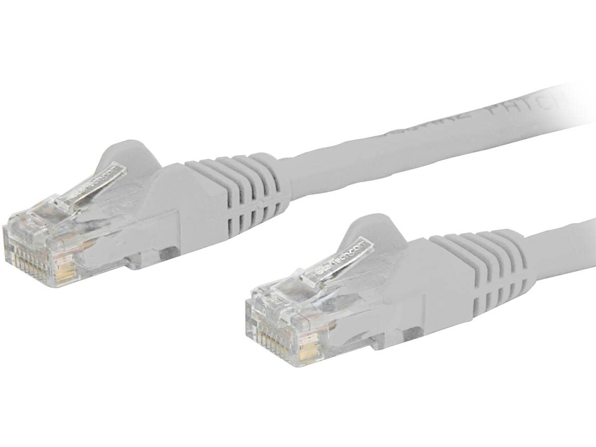 StarTech 15ft CAT6 Ethernet Cable - White CAT 6 Gigabit Ethernet Wire -250Mhz 100W PoE RJ45 UTP Network Patch Cord Snagless with Strain Relief (N6PATCH15WH)