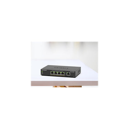 NETGEAR 5 Port PoE Gigabit Ethernet Easy Smart Managed Essentials Switch (GS305EP) - with 4 x PoE+ @ 63W, Desktop or Wall Mount