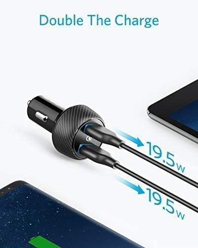 Car Charger, Anker Quick Charge 3.0 39W Dual USB Car Charger Adapter, PowerDrive Speed 2 for Galaxy S10/S9/S8/S7/S6/Plus, Note 9, PowerIQ for iPhone 11/XS/Max/XR/X/8/7, iPad Pro, LG, Nexus, and More
