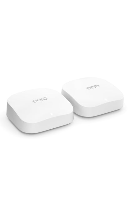 Amazon eero Pro 6E mesh wifi system - Supports internet plans up to 2.5 Gbps, Coverage up to 6,000 sq. ft., Connect 100+ devices, 3-pack