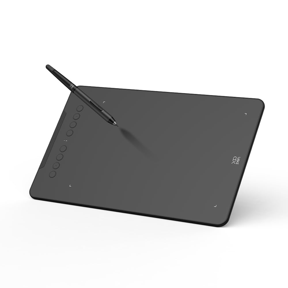 XPPen Updated Deco 01 V3 Drawing Tablet-16384 Levels of Pressure Battery-Free Stylus, 10x6 Inch OSU Graphic Tablet, 8 Hotkeys for Digital Art, Teaching, Gaming Drawing Pad for Chrome, PC, Mac, Android