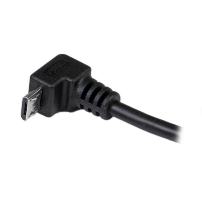 StarTech.com 1m Micro USB Cable Cord - A to Up Angle Micro B - Up Angled Micro USB Cable - 1x USB A (M), 1x USB Micro B (M) - Black (USBAUB1MU)