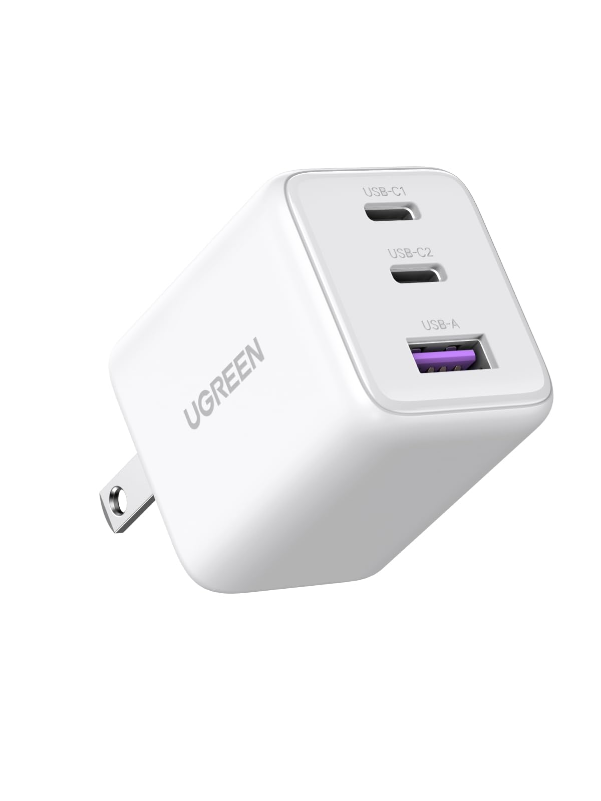 UGREEN 3-Port 30W USB C Charger, GaN II Compact iPhone Charger Fast Charging, Type C Power Adapter for iPhone 17/16/15 Series, Galaxy S26/S25/24, iPad, MacBook Neo/Air, Matt Black