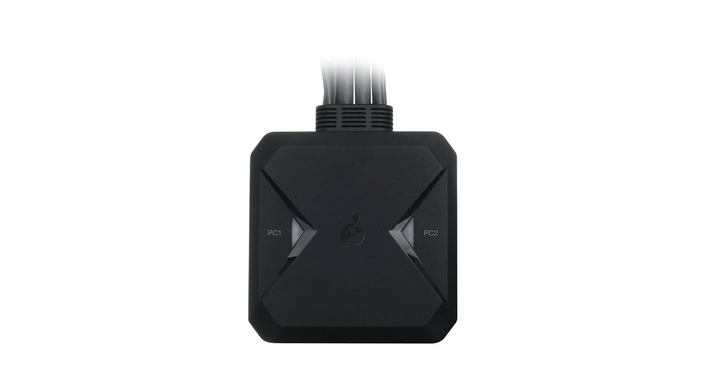 IOGEAR 2-Port USB HDMI Cabled KVM Switch - 1920 x 1200 60Hz - Hotkey or Remote Button Switch - 2.1 Stereo - USB 2.0 Mouse Port Can Be Used As USB Hub and USB Peripheral Sharing - Mac / Win - GCS62HU