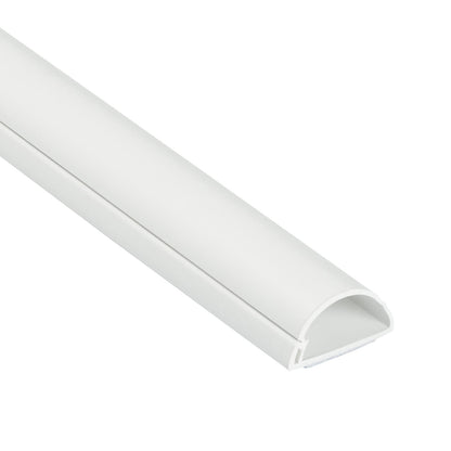 D-Line Cable Raceway On-Wall Cord Cover | 1D3015W | Surface Mount Electrical Channel to Hide and Conceal Cords, Cables, and Wires | White, Paintable