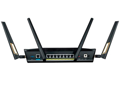 ASUS RT-AX88U AX6000 Dual Band WiFi 6 Gaming Router, 8 Ports, Lifetime Security, Adaptive QoS