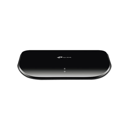 TP-Link 8 Port Gigabit Ethernet Network Switch | Plug and Play | Desktop or Wall-Mount | Plastic Case Ethernet Splitter | Fanless | Traffic Optimization | Unmanaged (TL-SG1008D),Black