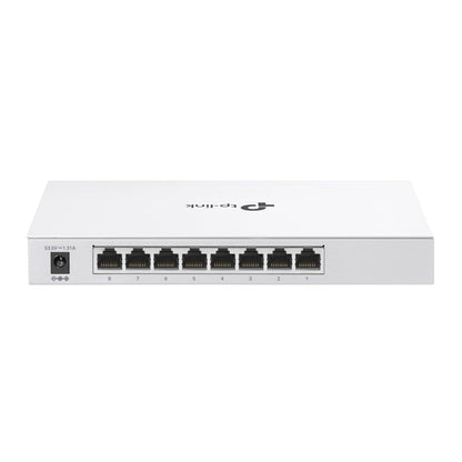 TP-Link TL-SG108S 8 Port Gigabit Ethernet Switch | Desktop/Wall-Mount | Plug & Play | Fanless | Sturdy Metal | 3 Year Manufacturer Warranty | 802.1p/DSCP QoS & IGMP Snooping | Compact Design