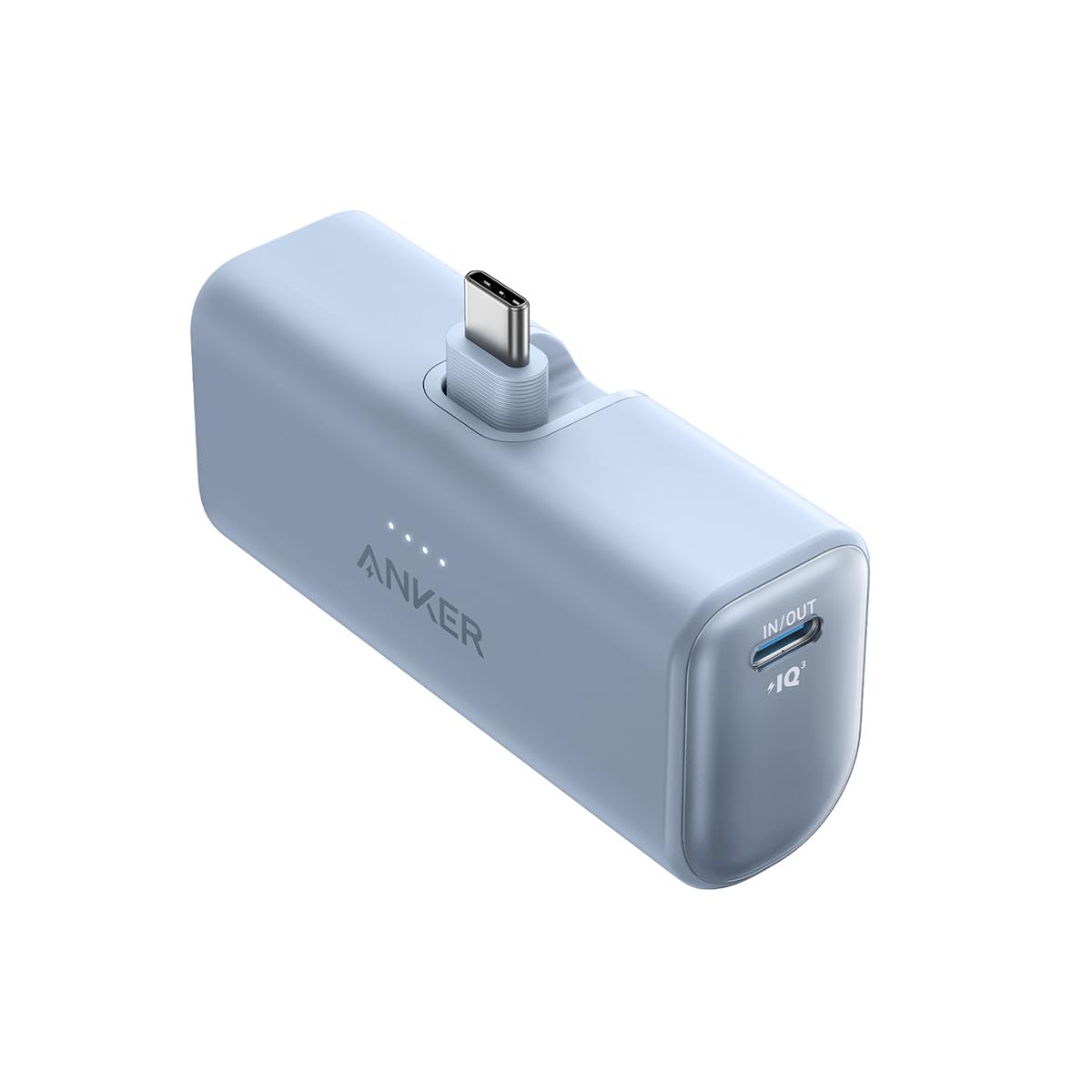 Anker iPhone 17 Portable Charger, Nano Power Bank with Built-in USB C Connector, 5,000mAh Portable Charger 22.5W, for iPhone 17/16/15 Series, Samsung S22/23 Series, iPad Pro/Air, AirPods, and More