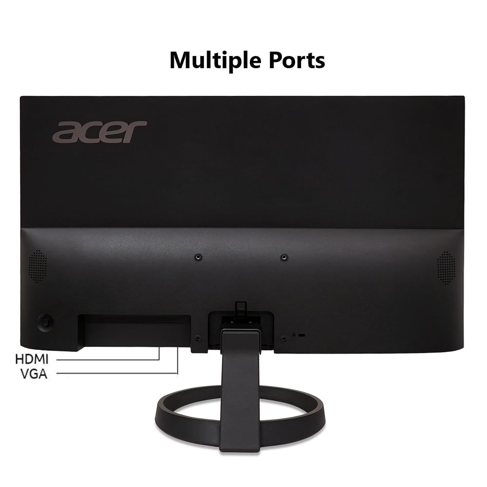 acer 23.8” Full HD 1920 x 1080 IPS Zero Frame Home Office Computer Monitor - 178° Wide View Angle - 16.7M - NTSC 72% Color Gamut - Low Blue Light - Tilt Compatible - VGA HDMI DVI R240HY bidx