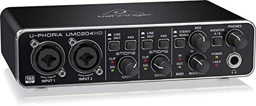 Behringer umc204hd 64-bit/192khzusb Soundcard (beringa-)