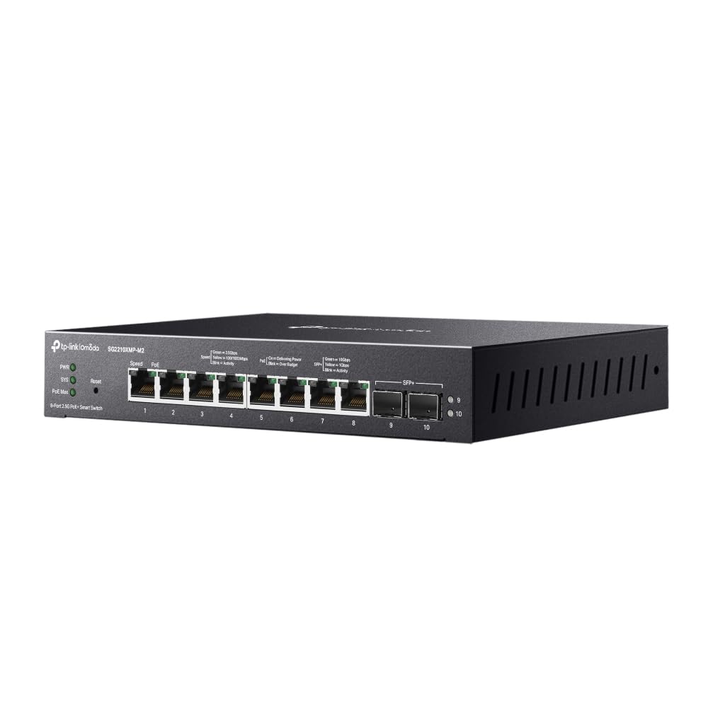 TP-Link TL-SG108S-M2 | 8-Port Multi-Gigabit 2.5G Ethernet Switch | Unmanaged Network Switch | Ethernet Splitter | Plug & Play | Desktop/Wall Mount | Silent Operation
