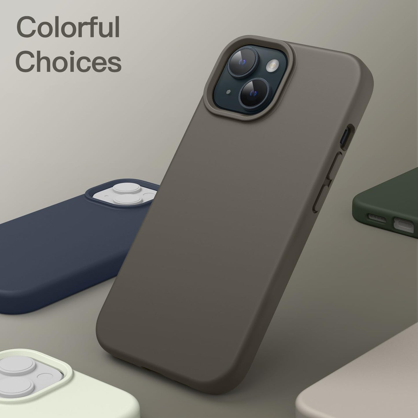 JETech Silicone Case for iPhone 15 Pro Max 6.7-Inch, Silky-Soft Touch Full-Body Protective Phone Case, Shockproof Cover (Black)
