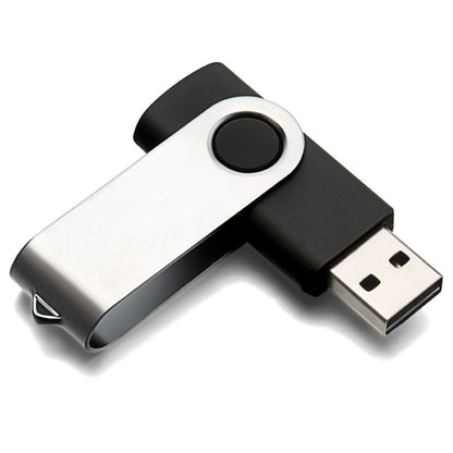 2 Pack 64GB USB Flash Drive USB 2.0 Thumb Drives Jump Drive Fold Storage Memory Stick Swivel Design - Black