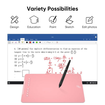 XPPen Updated Deco 01 V3 Drawing Tablet-16384 Levels of Pressure Battery-Free Stylus, 10x6 Inch OSU Graphic Tablet, 8 Hotkeys for Digital Art, Teaching, Gaming Drawing Pad for Chrome, PC, Mac, Android