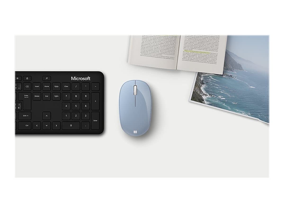 Microsoft Bluetooth Mouse - Black. Comfortable design, Right/Left Hand Use, 4-Way Scroll Wheel, Wireless Bluetooth Mouse for PC/Laptop/Desktop, works with for Mac/Windows Computers