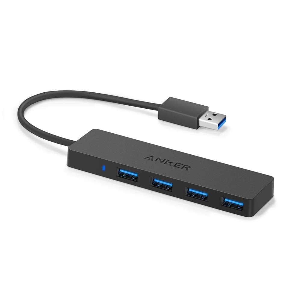 Anker USB Hub 4 Ports, Multiple USB 3.0 Hub, USB Splitter for Laptop, Extender for A Port Laptop, PC, Desktop and More [Charging Not Supported](2ft USB-A)