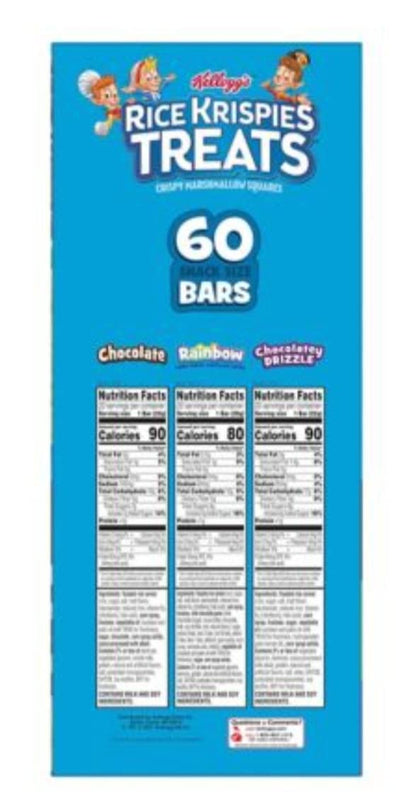 Kellogg's Rice Krispies Treats Snack Bars Variety Pack, 60 ct