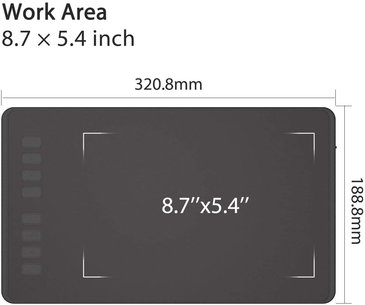 HUION Inspiroy H640P Drawing Tablet, 6x4 inch Digital Art with Battery-Free Stylus, 8192 Pen Pressure, 6 Hot Keys, Graphics Tablet for Drawing, Writing, Design, Teaching, Work with Mac, PC & Mobile