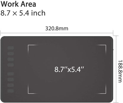 HUION Inspiroy H640P Drawing Tablet, 6x4 inch Digital Art with Battery-Free Stylus, 8192 Pen Pressure, 6 Hot Keys, Graphics Tablet for Drawing, Writing, Design, Teaching, Work with Mac, PC & Mobile