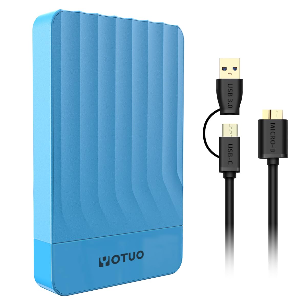 YOTUO 500GB External Hard Drive, Portable Storage Expansion HDD, USB 3.0 & USB-C for PC, Mac, Desktop, Laptop, Smartphone, PS4, Xbox One, Xbox 360, Office & Game Black