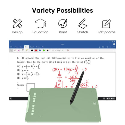 XPPen Updated Deco 01 V3 Drawing Tablet-16384 Levels of Pressure Battery-Free Stylus, 10x6 Inch OSU Graphic Tablet, 8 Hotkeys for Digital Art, Teaching, Gaming Drawing Pad for Chrome, PC, Mac, Android