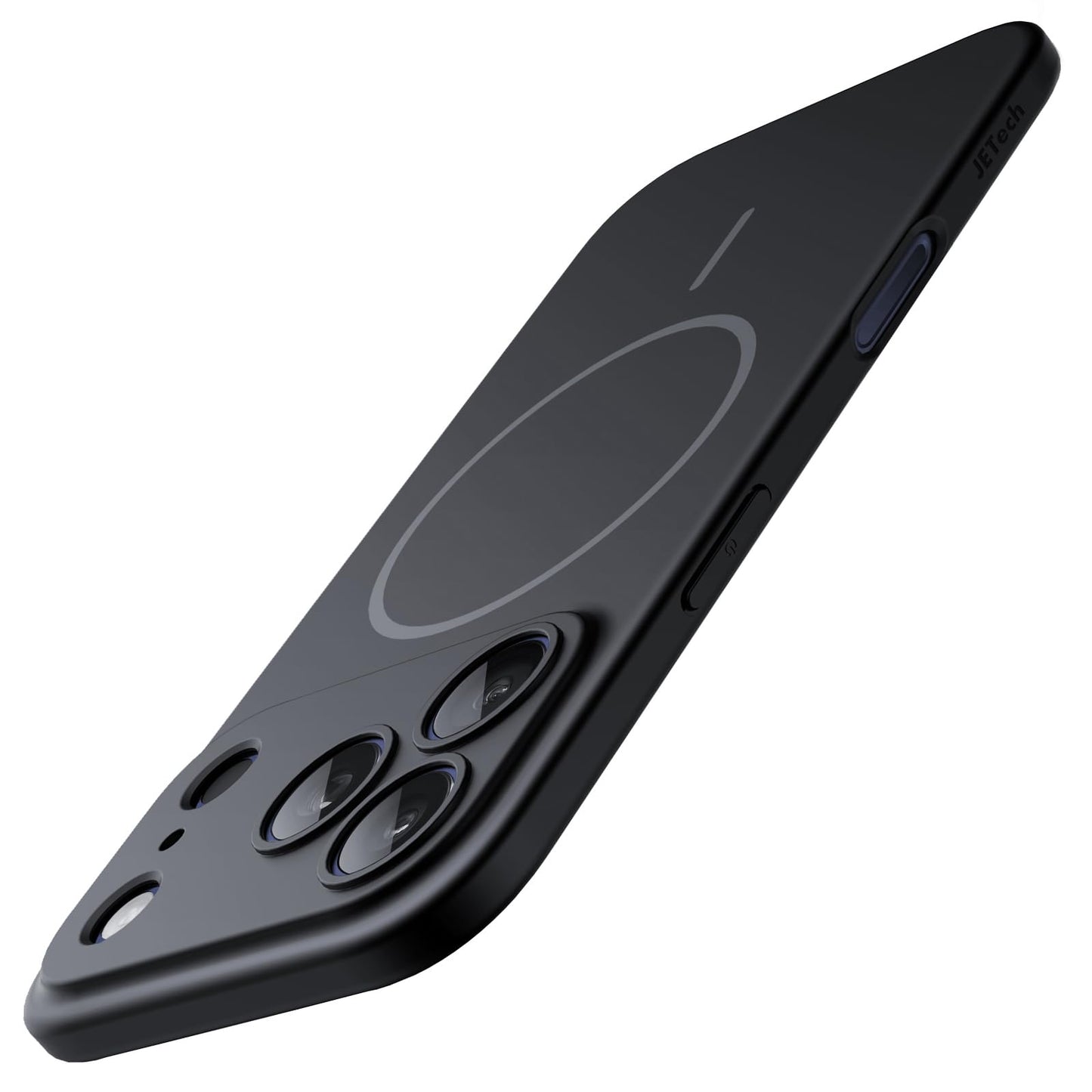 JETech Magnetic Slim Case for iPhone 17 Pro Max 6.9-Inch, Compatible with MagSafe, Ultra-Thin Lightweight Minimalist Phone Cover with Matte Finish and Full Camera Lens Protection (Black)