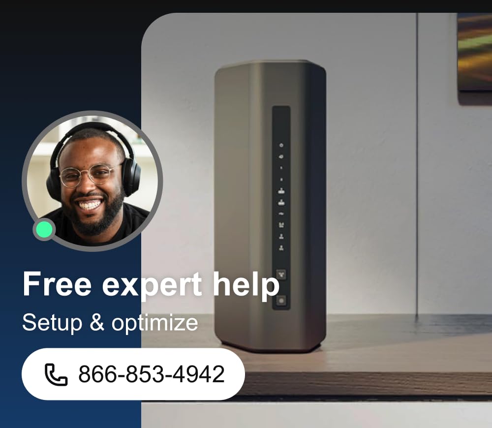 NETGEAR Nighthawk Dual-Band WiFi 7 Router (RS100) – Router Only, BE3600 Wireless Speed (up to 3.6 Gbps) - Covers up to 2,000 sq. ft., 50 Devices – 2.5 Gig Internet Port - Free Expert Help