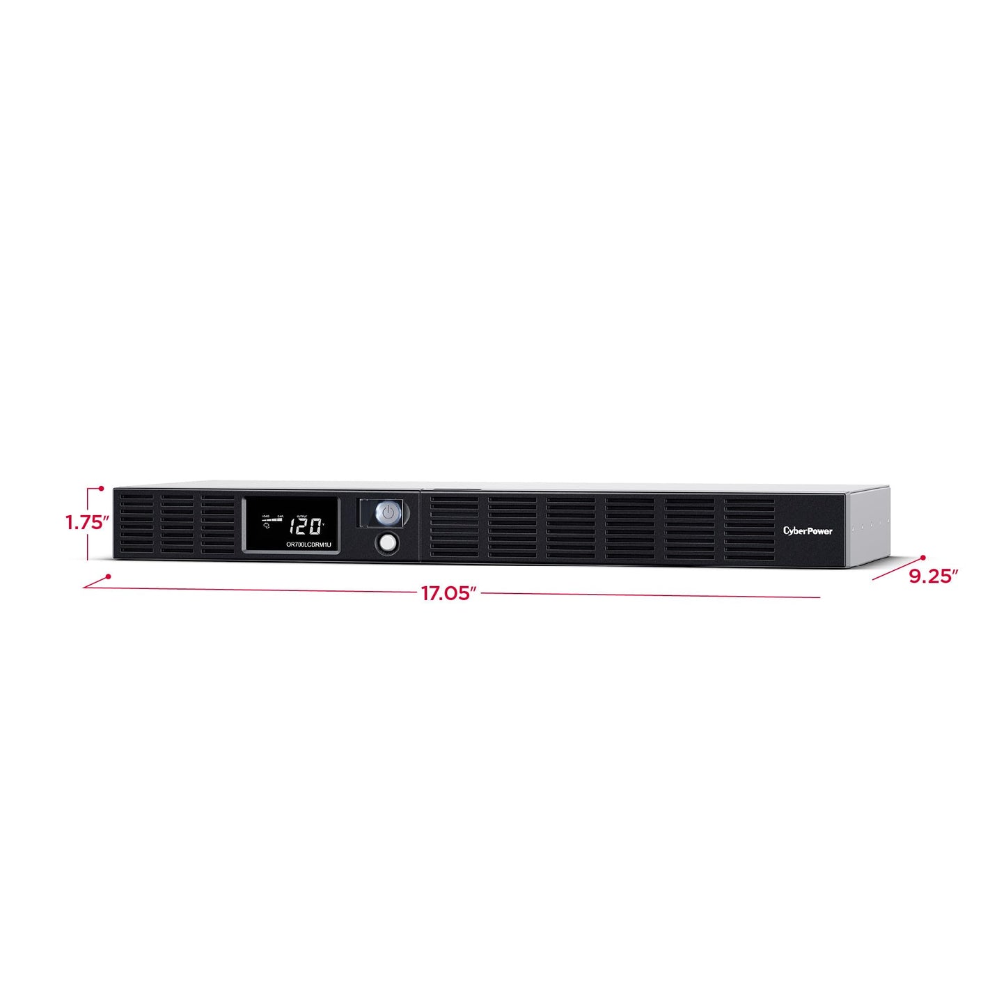 CyberPower OR500LCDRM1U Smart App LCD UPS Battery Backup and Surge Protector, 500VA/300W, 6 Outlets, AVR, 1U Rackmount, UL Certified
