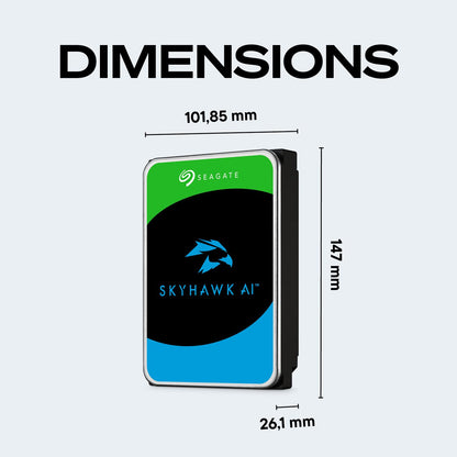 Seagate Skyhawk 4TB Video Internal Hard Drive HDD – 3.5 Inch SATA 6Gb/s 64MB Cache for DVR NVR Security Camera System with Drive Health Management and in-House Rescue Services (ST4000VXZ16/016)