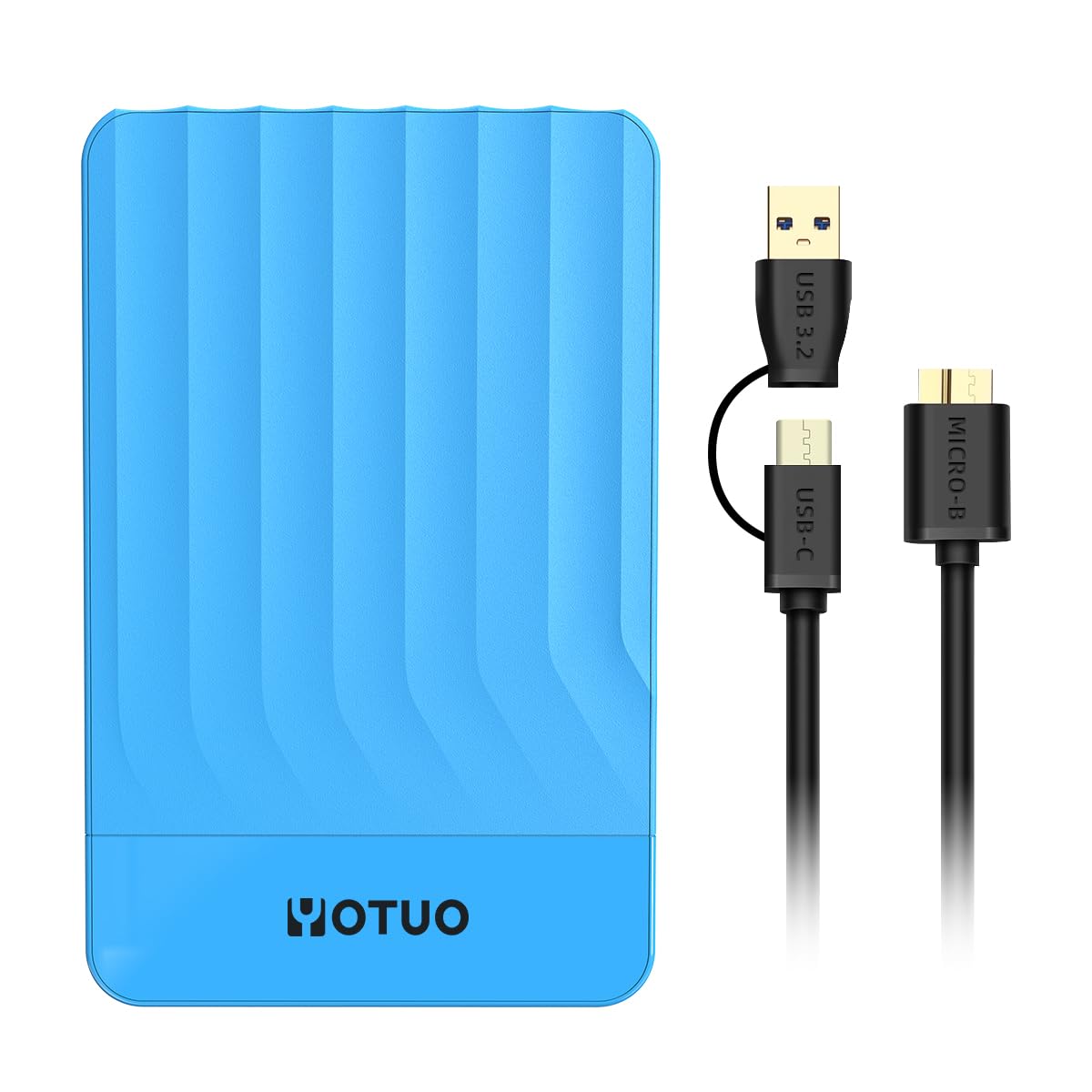 YOTUO 500GB External Hard Drive, Portable Storage Expansion HDD, USB 3.0 & USB-C for PC, Mac, Desktop, Laptop, Smartphone, PS4, Xbox One, Xbox 360, Office & Game Black