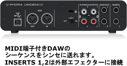 Behringer umc204hd 64-bit/192khzusb Soundcard (beringa-)
