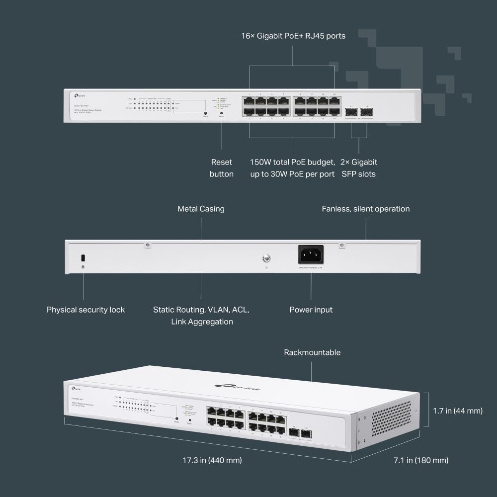 TP-Link TL-SG108S 8 Port Gigabit Ethernet Switch | Desktop/Wall-Mount | Plug & Play | Fanless | Sturdy Metal | 3 Year Manufacturer Warranty | 802.1p/DSCP QoS & IGMP Snooping | Compact Design