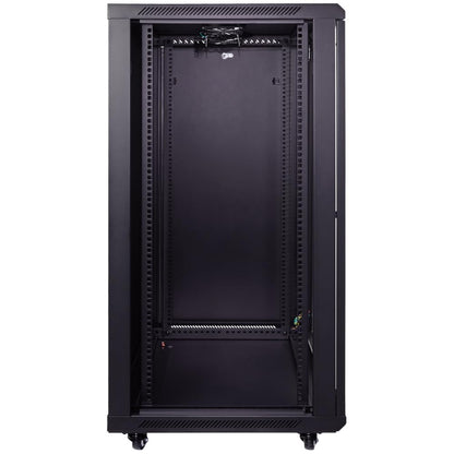 NavePoint 15U Server Cabinet Wall Mount Rack Enclosure with Caster Wheels, Includes 2 Fans, Locking Glass Door, Removable Side Panels – 15U Network Cabinet 17.7” Deep, 19”Server Rack for IT Equipment