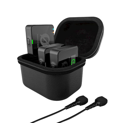 RØDE Wireless GO II Ultra-compact Dual-channel Wireless Microphone System with Built-in Microphones, On-board Recording and 200m Range for Filmmaking, Interviews and Content Creation