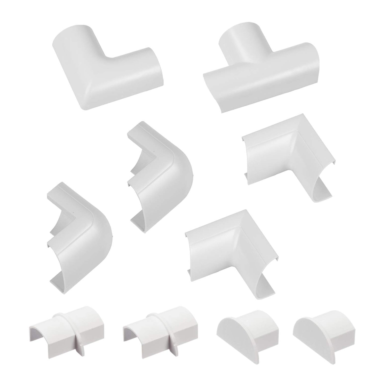 D-Line Cable Raceway On-Wall Cord Cover | 1D3015W | Surface Mount Electrical Channel to Hide and Conceal Cords, Cables, and Wires | White, Paintable