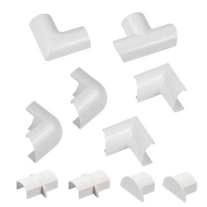 D-Line Cable Raceway On-Wall Cord Cover | 1D3015W | Surface Mount Electrical Channel to Hide and Conceal Cords, Cables, and Wires | White, Paintable
