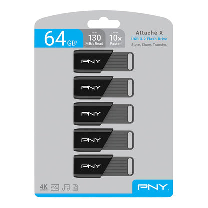 PNY 256GB Attaché X USB 3.2 Gen 1 Flash Drive
