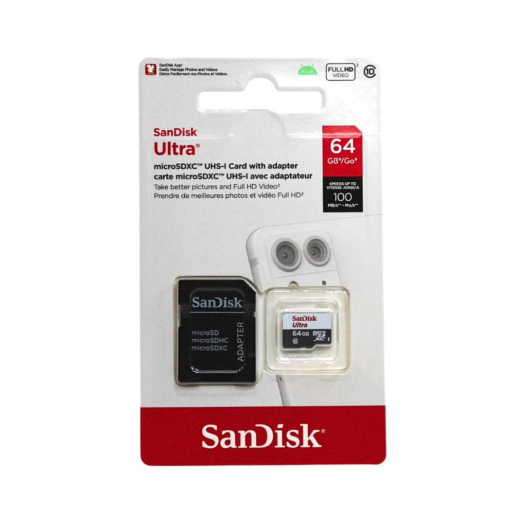 SanDisk Ultra 32GB UHS-I/Class 10 Micro SDHC Memory Card With Adapter - SDSDQUAN-032G-G4A