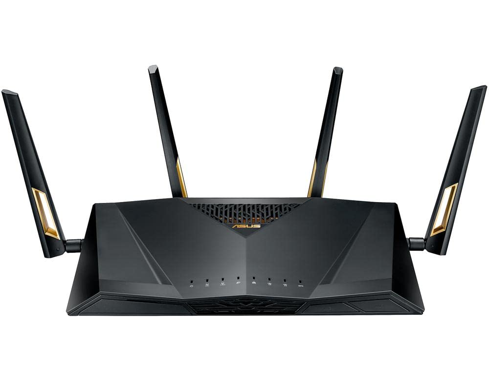 ASUS RT-AX88U AX6000 Dual Band WiFi 6 Gaming Router, 8 Ports, Lifetime Security, Adaptive QoS