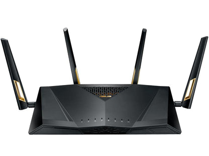 ASUS RT-AX88U AX6000 Dual Band WiFi 6 Gaming Router, 8 Ports, Lifetime Security, Adaptive QoS