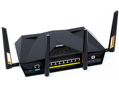 ASUS RT-AX88U AX6000 Dual Band WiFi 6 Gaming Router, 8 Ports, Lifetime Security, Adaptive QoS
