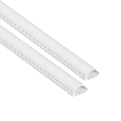 D-Line Cable Raceway On-Wall Cord Cover | 1D3015W | Surface Mount Electrical Channel to Hide and Conceal Cords, Cables, and Wires | White, Paintable
