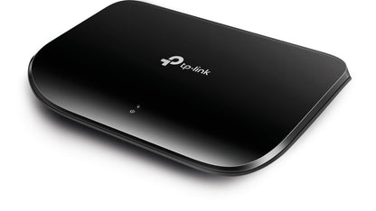 TP-Link 8 Port Gigabit Ethernet Network Switch | Plug and Play | Desktop or Wall-Mount | Plastic Case Ethernet Splitter | Fanless | Traffic Optimization | Unmanaged (TL-SG1008D),Black
