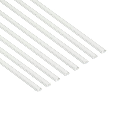 D-Line Cable Raceway On-Wall Cord Cover | 1D3015W | Surface Mount Electrical Channel to Hide and Conceal Cords, Cables, and Wires | White, Paintable
